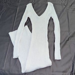 White Bodycon Midi Dress